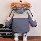 Boys Plus Velvet Cotton Winter Jackets Coat for Kids Warm Thick Parkas