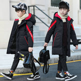 -30 Degrees Warm Winter Kids Parka For Boy Down Jacket Hooded coat Waterproof Teenage Jacket