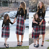 Family Matching Outfit Mother and Daughter Dress Plaid dress Christmas Dress