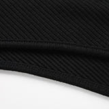 Sweetown Black Long Sleeve Bodysuit Elegant Turtleneck
