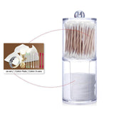 Transparent Makeup Storage Box Cotton Swab Cotton Pad Organizer Brush Plastic Box