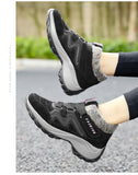 Winter Women's Ankle Boots Warm Thick Waterproof Wedge Suede Non-Slip Shoes
