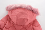 Winter Coat Girl Warm Hooded Jacket Kids Fashion Printed Outerwear