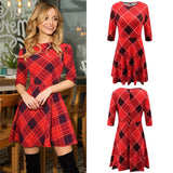 Women Christmas Bodycon knitted Print Dress Long Sleeve Clothing
