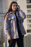 Stylish Sweet Plaid Woolen Shirt Check Jacket Cute