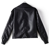 Fitaylor Women Faux Leather Jacket Pu Motorcycle Coat