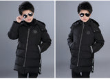-30 Degree Children's Parka Winter Jackets Boys Warm Down Cotton-padded Coat Teen Thickening Clothes