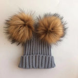 children's toddler baby faux fur hat cap beanie