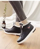 Winter Boots Women Ankle Boots Warm PU Plush Shoes
