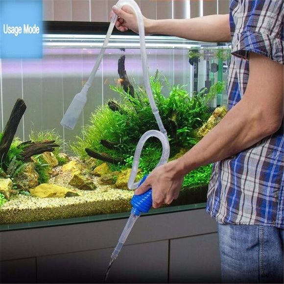 Semi-automatic Aquarium Vacuum Siphon Pump Cleaner