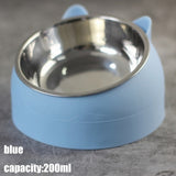 Cat Dog Bowl 15 Degrees Tilted Steel Bowl Safeguard Neck