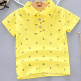 Baby Boys Polo Shirts Short Sleeve Anchor Lapel Clothes