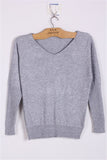 Cashmere sweaters sexy v-neck pullover loose wool