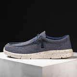 Men's Canvas Breathable Loafers Outdoor Light Walking Shoes