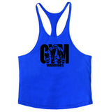 Summer Y Back Gym Stringer Tank Top Men Cotton Clothing Bodybuilding Sleeveless Shirt