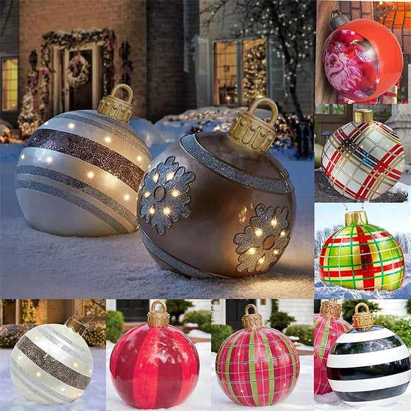 Navidad Christmas Balls Outdoor Atmosphere Pvc Inflatable Toy For Home Christmas Decorations