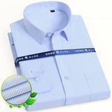 Mens Dress Shirt Long Sleeve Casual Pure Color Business Stand Collar