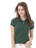 Womens Short Sleeve Polos Shirts Casual-Design Brand 100% Cotton Horse Logo Female Tops Tees