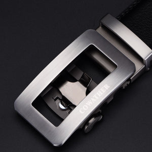 COWATHER mens cow genuine leather automatic buckle belt