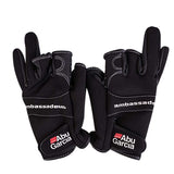 leather gloves for fishing glove three figner High-quality