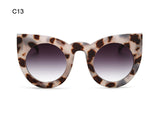 Women Sunglasses Big Frame Mirror Glasses Chunky Cat Eye Sunglasses