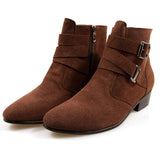 Men autumn ankle boots heels fashion pointed toe Martin Boots