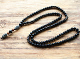 New Design Black Hematite Carving Bead Necklace Fashion Jewelry