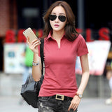 New Polo Women Short Sleeve  For Women Cotton Tops Tees Ladies Polo