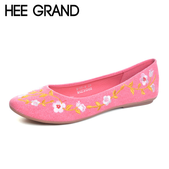 HEE GRAND Flowers Creepers Loafers Comfortable Flat Shoes for Woman