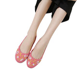 HEE GRAND Flowers Creepers Loafers Comfortable Flat Shoes for Woman