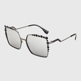 Oversize Square Sunglasses Women Designer Retro Ombre Glasses