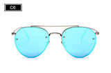 Luxury Brand Designer Mirror Sunglasses Ladies Oculos de sol Feminino