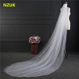 Wedding Accessories 3 Meters 2 Layer Veil White Ivory Simple Bridal