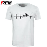 REM Mountain Heartbeat T-Shirt Fashion Funny Birthday 100% Cotton