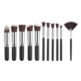 10 Pcs Silver/Golden Makeup Brushes Set pincel maquiagem Cosmetic Set