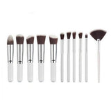 10 Pcs Silver/Golden Makeup Brushes Set pincel maquiagem Cosmetic Set