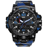 Men Military Watch 50m Waterproof Wristwatch LED Quartz Sport Watch