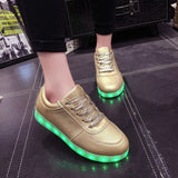 New Size 26-44 Kids Luminous Shoes with Flower Glowing Sneakers
