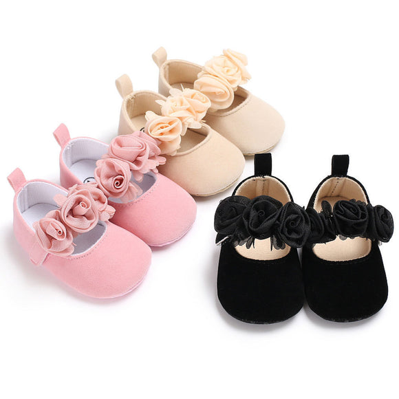 Lovely Floral Baby Newborn Toddler Girl Anti-slip Baby Shoes 0-18M