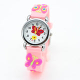Fashion 3D Colorful butterfly Watches Children Wristwatch kol saati