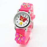 Fashion 3D Colorful butterfly Watches Children Wristwatch kol saati