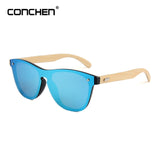 CONCHEN Wooden Sunglasses For Women Fashion Brand Designer UV400