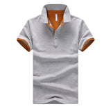 New fashion solid cotton short sleeve tops for man slim
