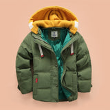 Children Down & Parkas winter kids outerwear boys casual warm hooded jacket for boys