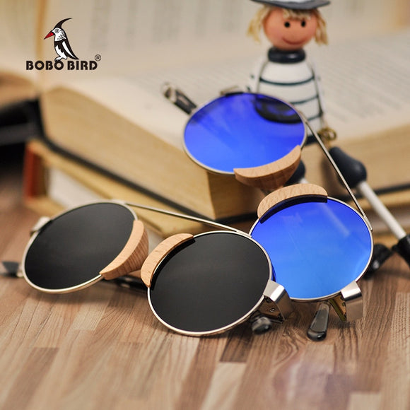 BOBO BIRD Children Sun glasses kids Wooden Eyewear UV400 Polarized