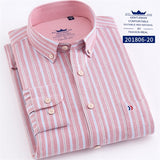 100% Cotton Fashion Stripe Casual Long Sleeve Shirts