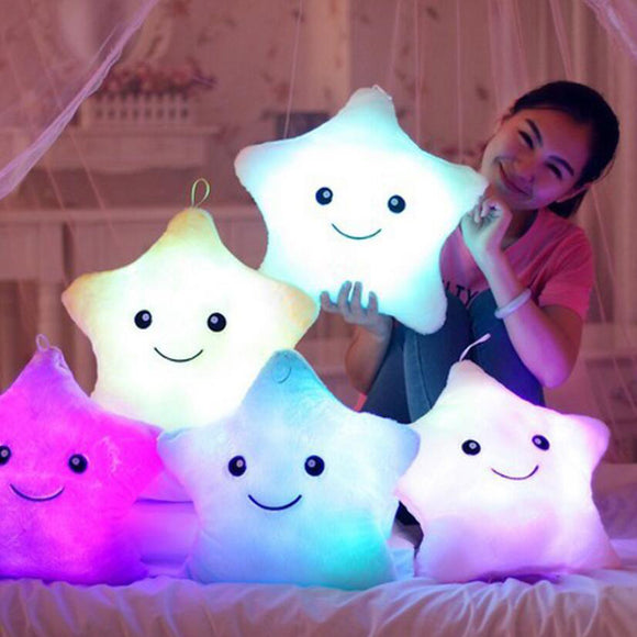 Luminous Pillow Star Cushion Colorful Glowing Pillow Christmas