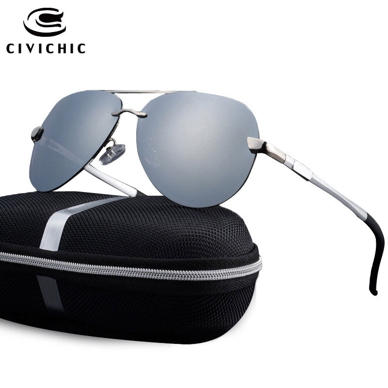 Civichic Men Polarized Sunglasses Classic Lunettes Metal Frame