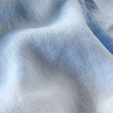 Men's linen shirt three-quarter sleeve gradient blue shirts