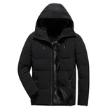 Men Clothes Casual Stand Collar Hooded Collar Fashion Winter Coat
